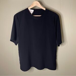 Vintage Worthington Black Short Sleeve Blouse